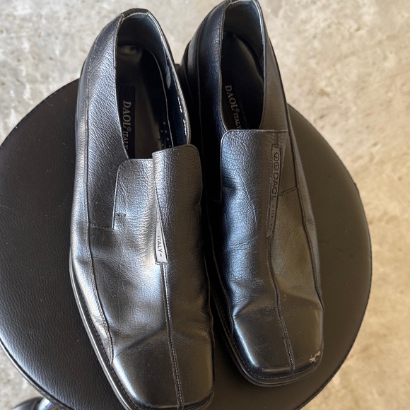 Black Leather Men\'s Slip-On Loafers main image 5